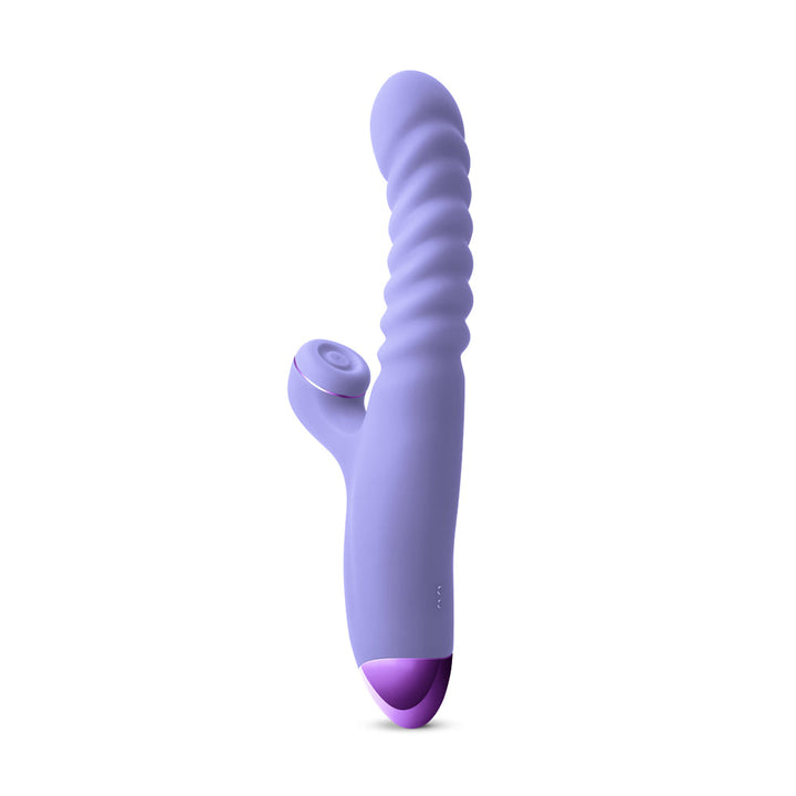 Luxe Nova Rechargeable Thrusting & Throbbing Stimulator Purple - Headshop.com