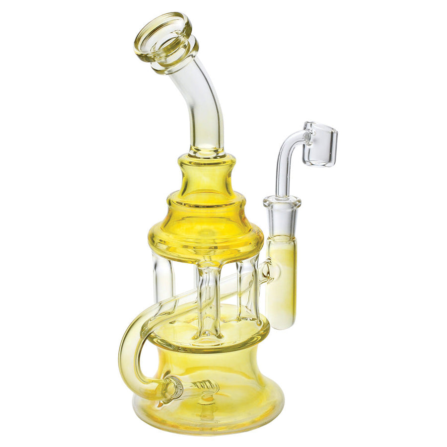 Silver Fumed Oil Rig - 8" / 14mm Female - Headshop.com
