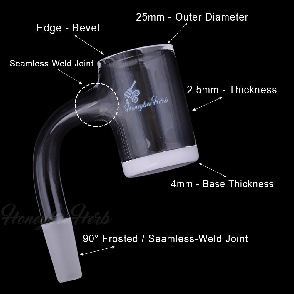 HONEY & MILK BEVEL QUARTZ BANGER- 90° DEGREE | BL - Headshop.com