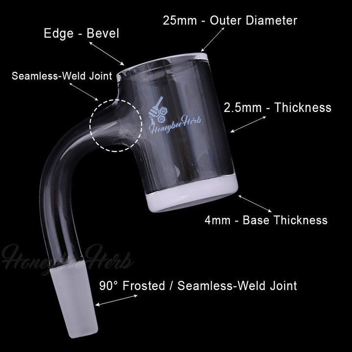 HONEY & MILK BEVEL QUARTZ BANGER- 90° DEGREE | BL - Headshop.com