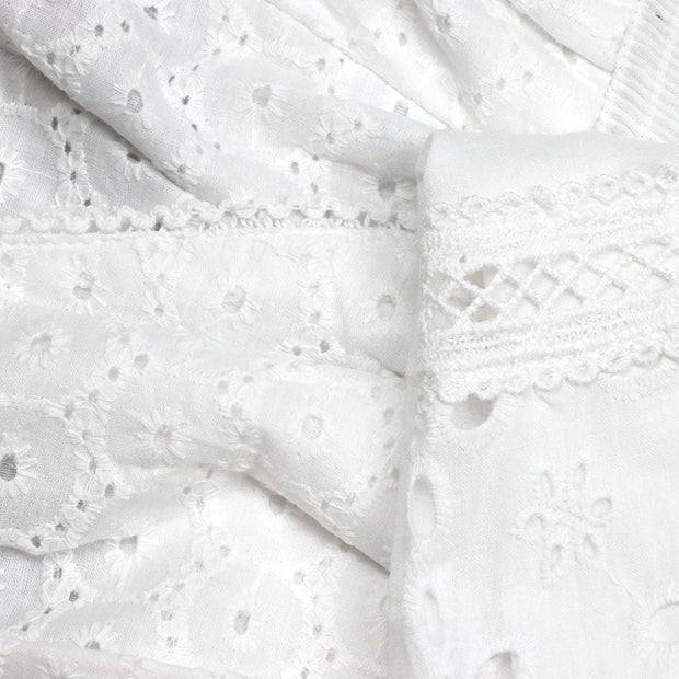 Spaghetti Strapped White Cotton Dress - One Size - Headshop.com