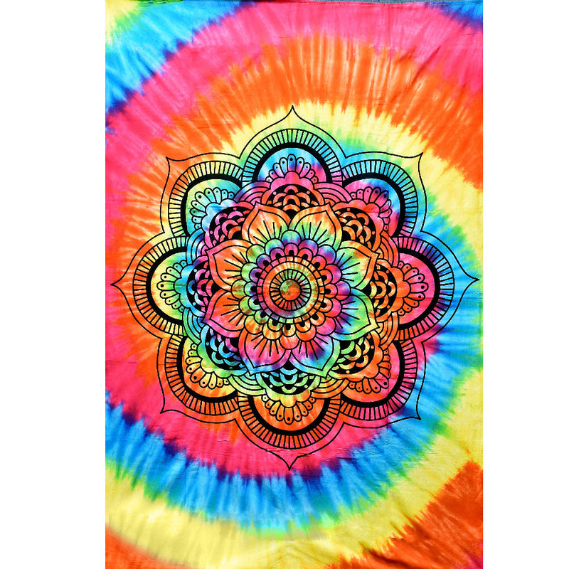ThreadHeads Tie-Dye Decorative Lotus Tapestry - Headshop.com