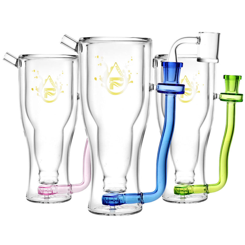 Pulsar Drinkable Beer Mug Dab Rig - 7.75"/14mm F/Clrs Vry - Headshop.com