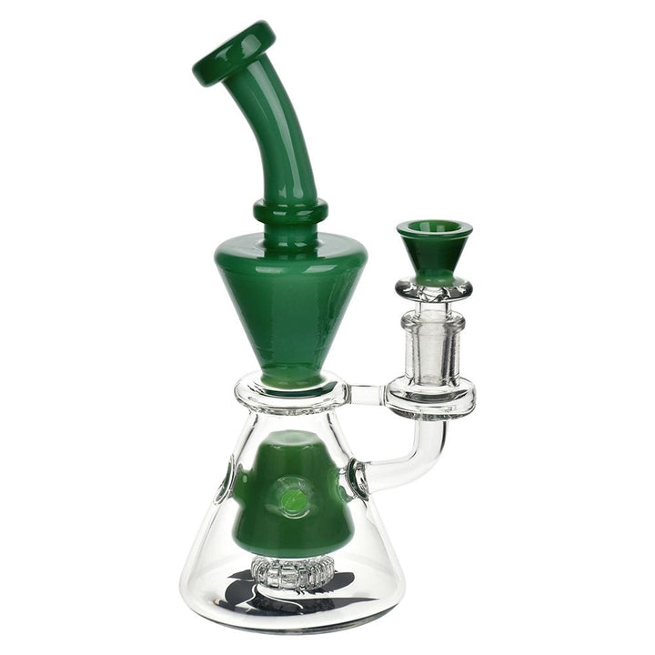 Glass House Two-Toned Hourglass Water Pipe - 8" / 14mm F / Colors Vary - Headshop.com