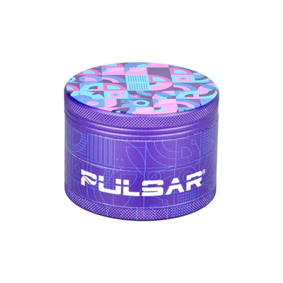 Pulsar Design Series Grinder with Side Art - Candy Floss / 4pc / 2.5" - Headshop.com