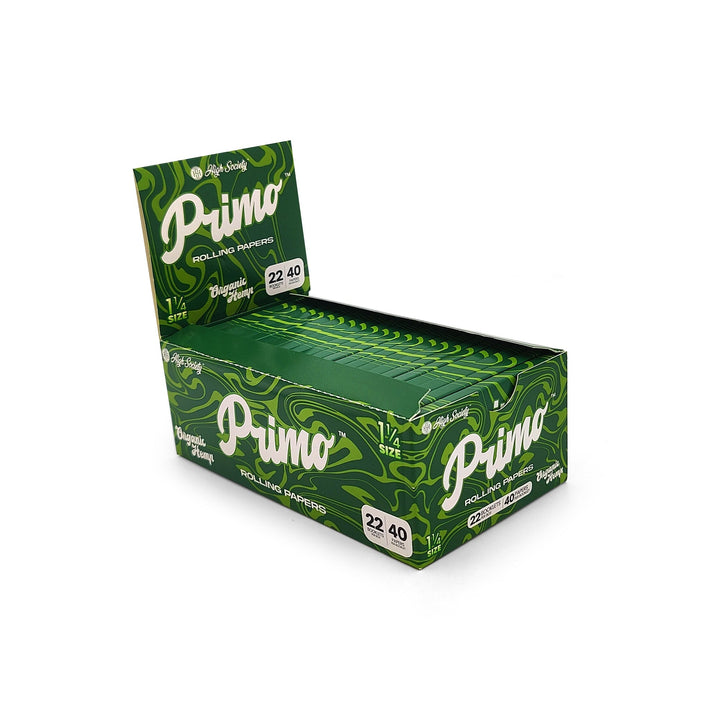 High Society - Primo Organic Hemp Rolling Papers w/ Crutches - 1.25" - Box of 22 Units - Headshop.com