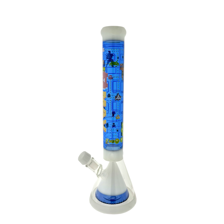 MAV 18" pyramid beaker bong game time mav with 7 hole pro bowl