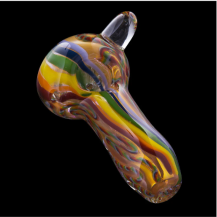 LA Pipes "Rainbow Gold" Fumed Marble Pipe