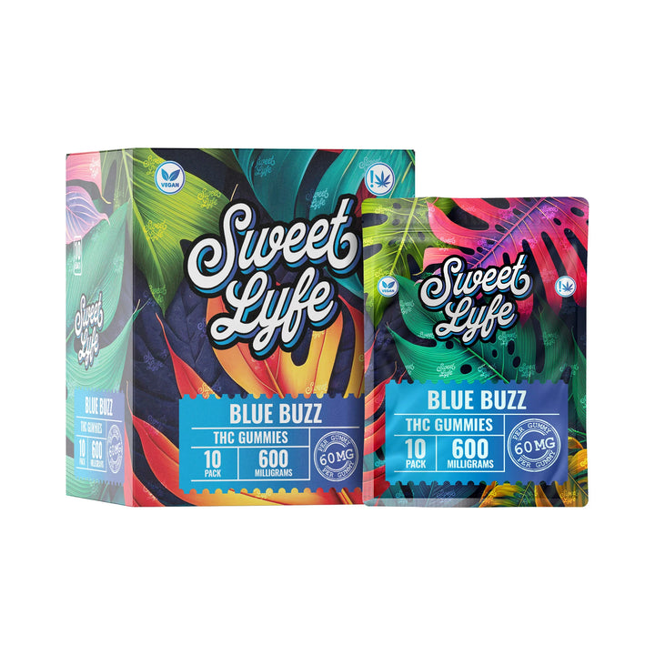 Vegan Gummies 600MG THC Blend - Blue Buzz - Headshop.com
