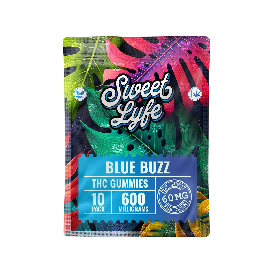 Vegan Gummies 600MG THC Blend - Blue Buzz - Headshop.com