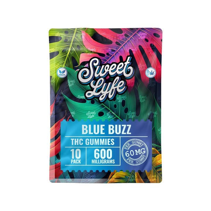Vegan Gummies 600MG THC Blend - Blue Buzz - Headshop.com