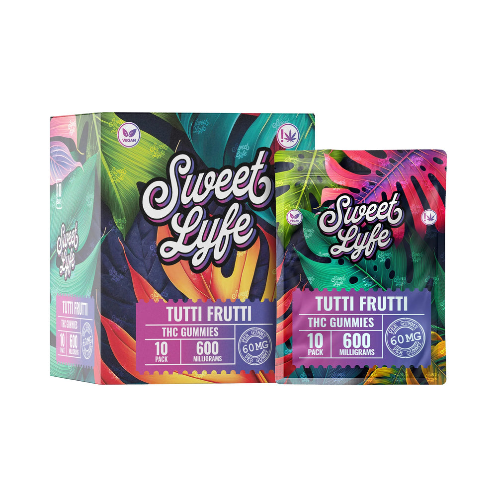 Vegan Gummies 600MG THC Blend - Tutti Frutti - Headshop.com