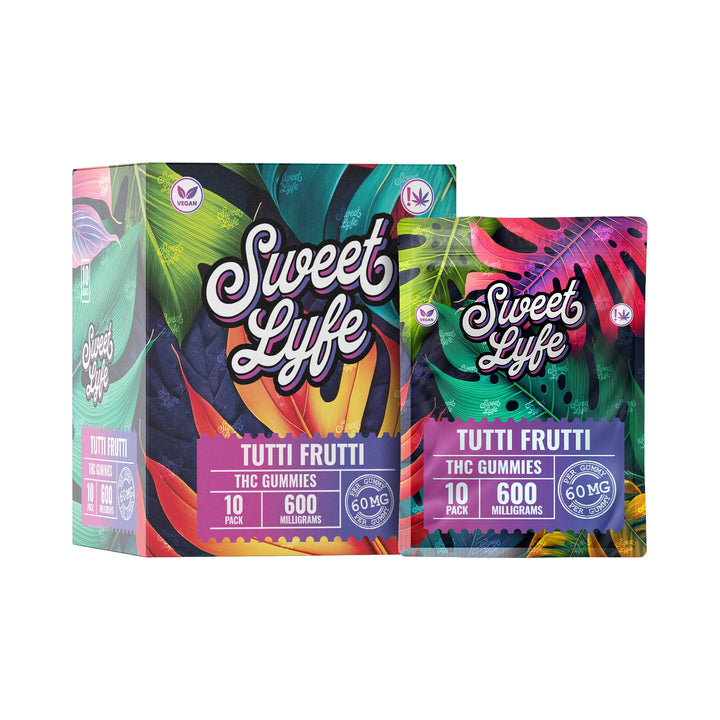 Vegan Gummies 600MG THC Blend - Tutti Frutti - Headshop.com