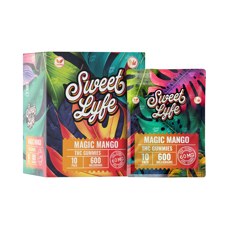 Vegan Gummies 600MG THC Blend - Magic Mango