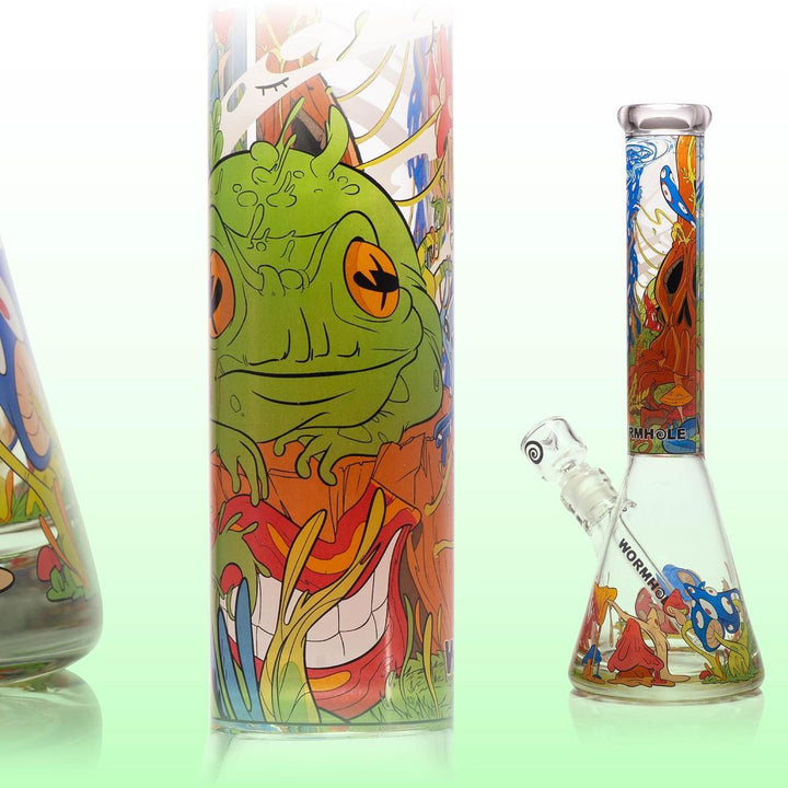 Wormhole Psychedelic Forest Beaker Water Pipe - 14.5" / 14mm F - Headshop.com