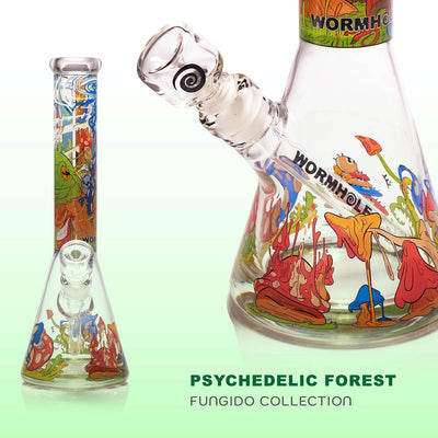 Wormhole Psychedelic Forest Beaker Water Pipe - 14.5" / 14mm F - Headshop.com