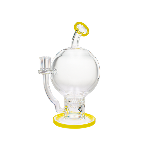 MAV 7" Honey Globe Yellow Bubble Bong