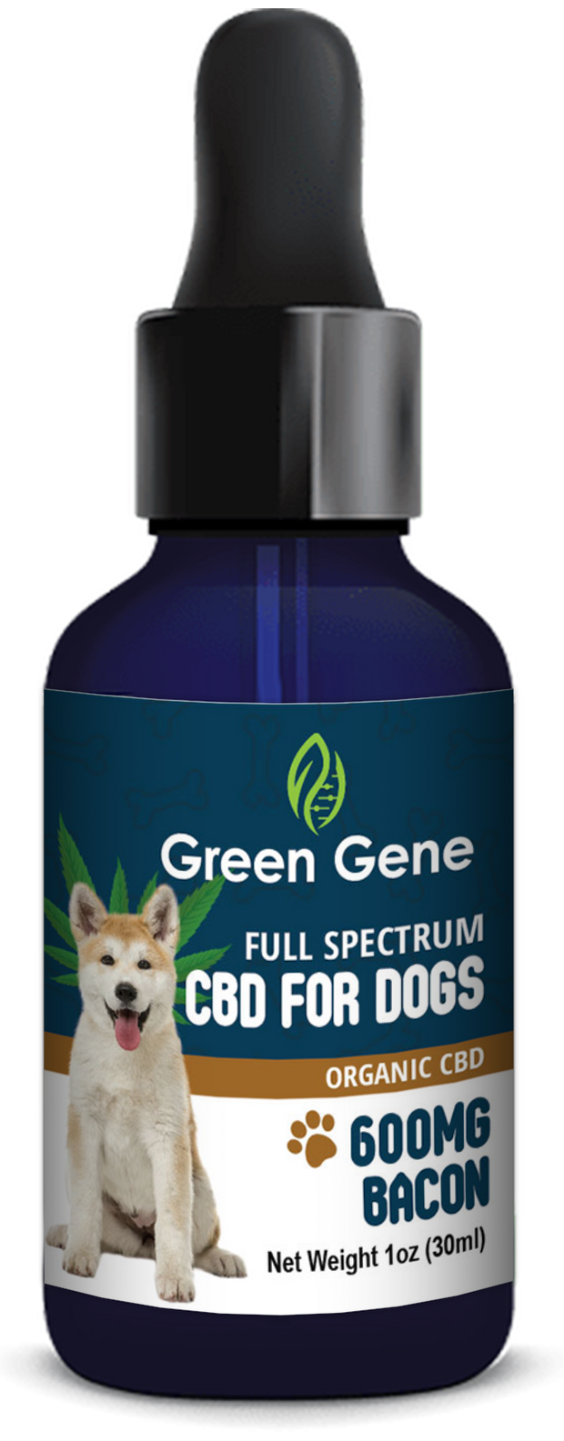 Full Spectrum CBD Oil for Dogs Bacon Flavor for Canine Happiness (300MG-600MG) - Headshop.com