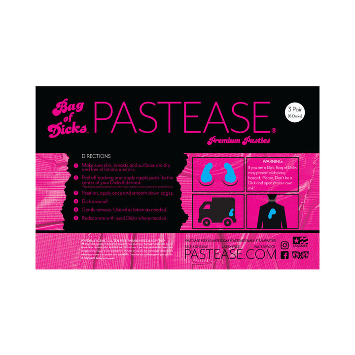 Pastease A Bag of Dicks: 3-Pack of Penis Pasties for Nipples & Skin - Headshop.com