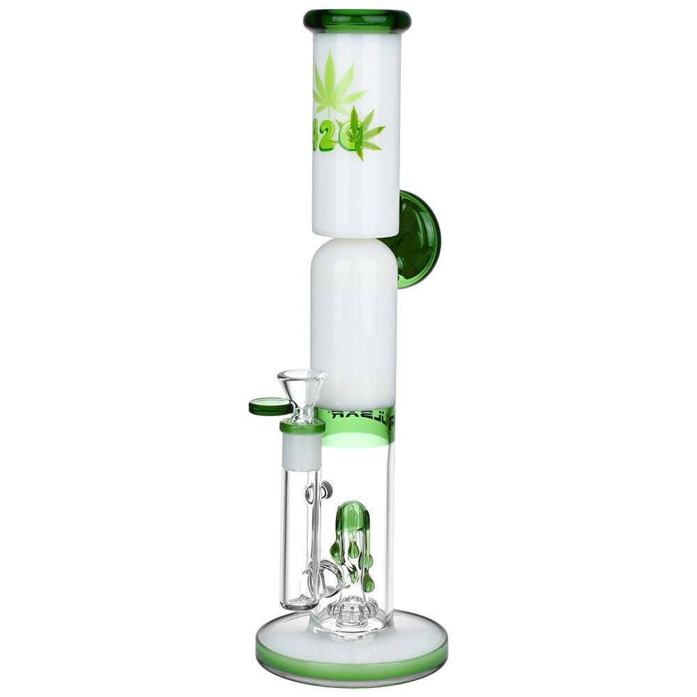 Pulsar 420 O'Clock Glow In The Dark Straight Tube Water Pipe - 13" / 14mm F - Headshop.com
