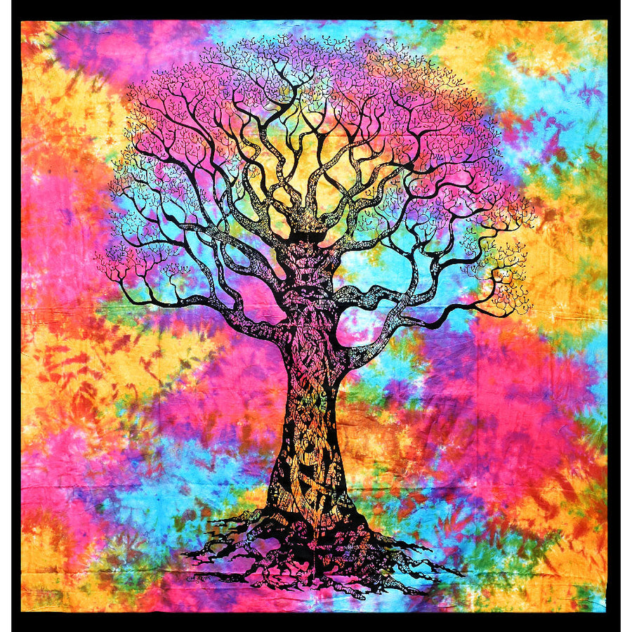 ThreadHeads Tie-Dye Tree of Life Tapestry - Headshop.com