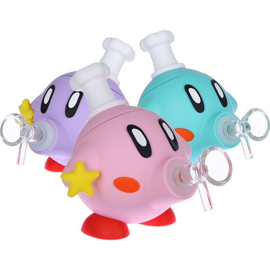 Power Up Star Friend Silicone Water Pipe - 4.5" / 14mm F - Headshop.com