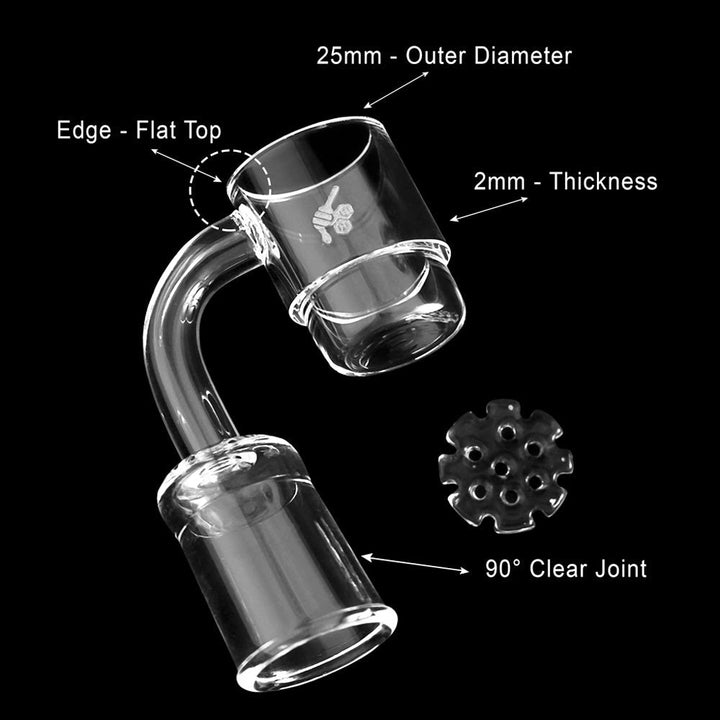 HONEY DISC DEEP DISH QUARTZ BANGER - 90° DEGREE | YL - Headshop.com