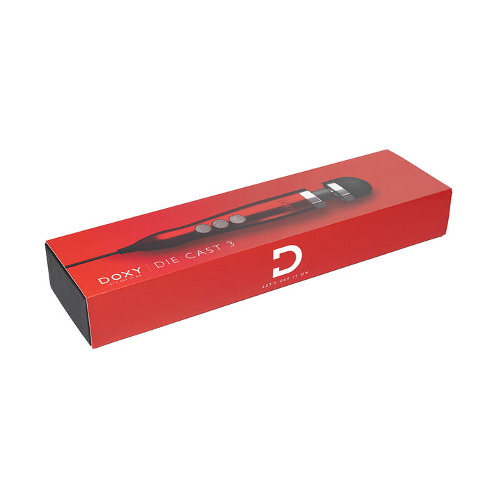 Doxy Die Cast 3 Compact Wand Vibrator Candy Red - Headshop.com