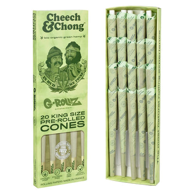 Cheech & Chong™ x G-ROLLZ Organic Hemp Cones | 20pc | King Size - Headshop.com