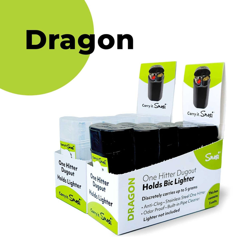 Smosi Dragon One Hitter Dugout | 3.25" | 5pc Display - Headshop.com