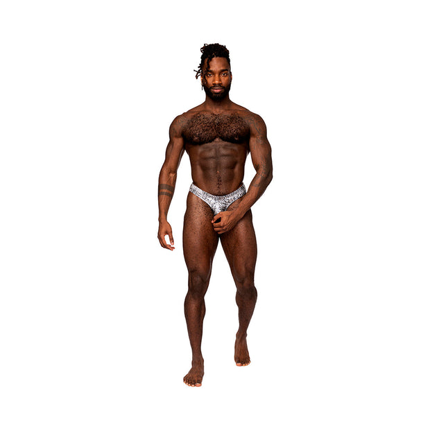 Male Power S'naked Power Sock Silver/Black S/M - Headshop.com