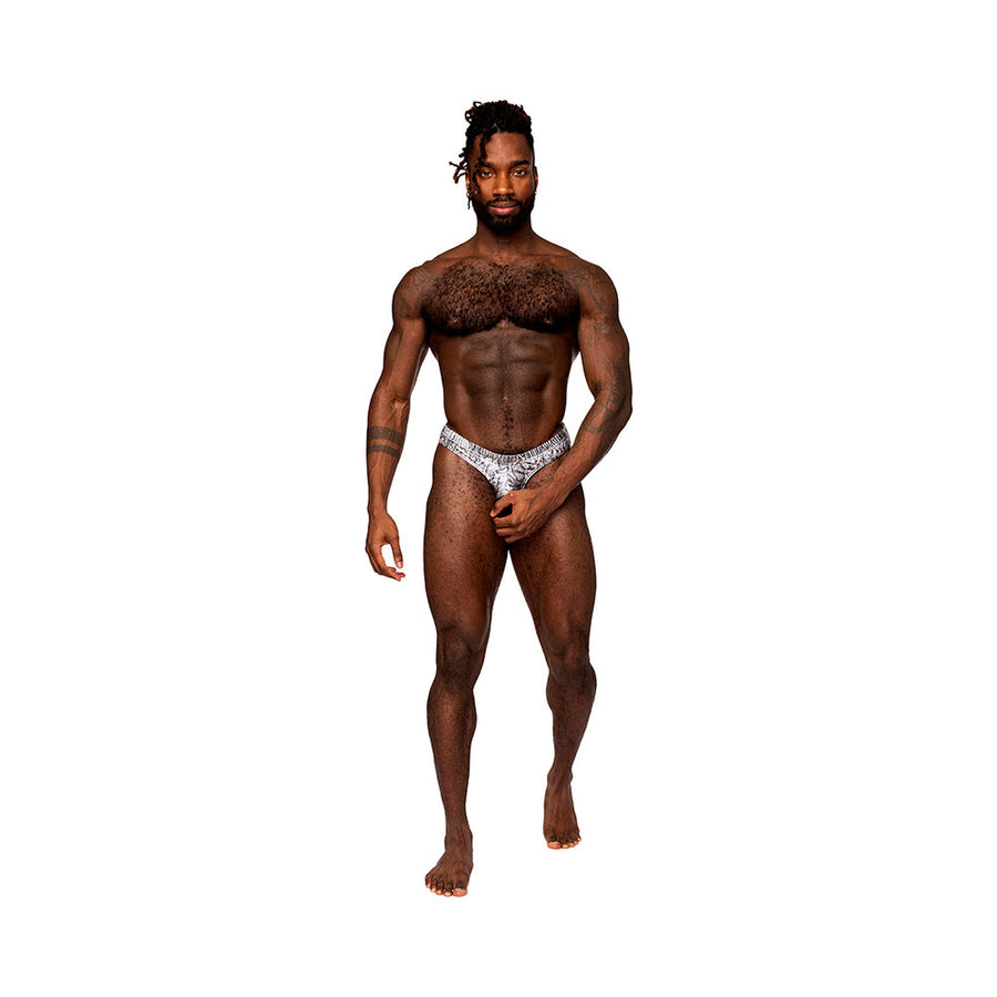 Male Power S'naked Power Sock Silver/Black S/M - Headshop.com