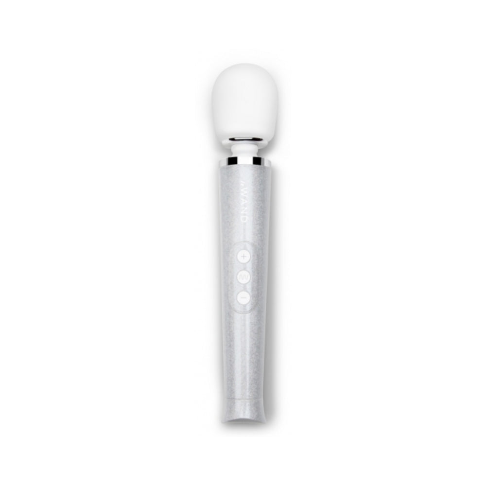 Le Wand All That Glimmers Petite Rechargeable Vibrating Massager Special Edition Set White - Headshop.com