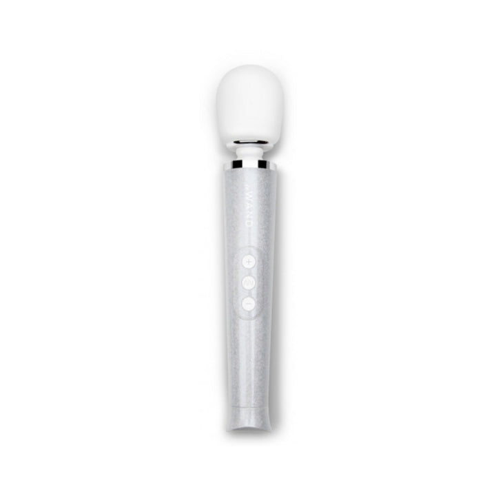 Le Wand All That Glimmers Petite Rechargeable Vibrating Massager Special Edition Set White - Headshop.com