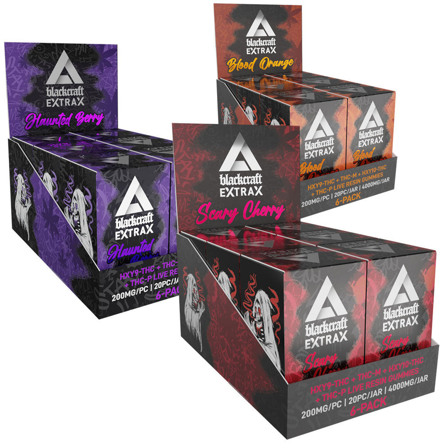 BlackCraft Extrax HXY THCM THCP Live Resin Gummies | 4000mg | 10pc Dipslay - Headshop.com