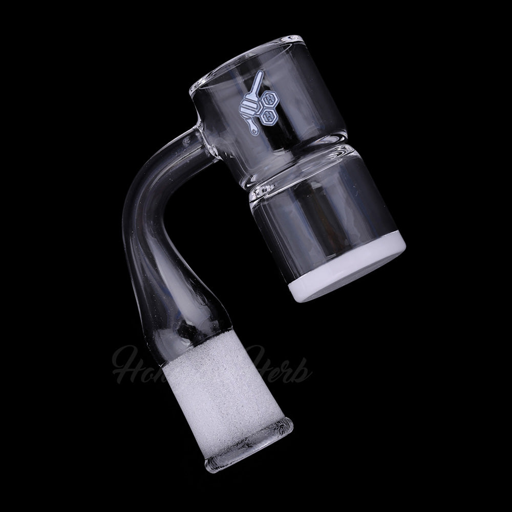 HONEY & MILK BEVEL SPLASH BUCKET QUARTZ BANGER - 90° DEGREE | YL - Headshop.com
