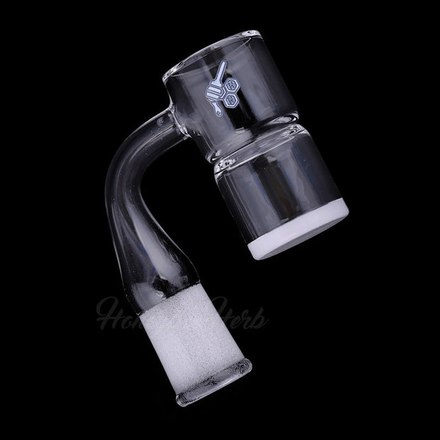 HONEY & MILK BEVEL SPLASH BUCKET QUARTZ BANGER - 90° DEGREE | YL - Headshop.com
