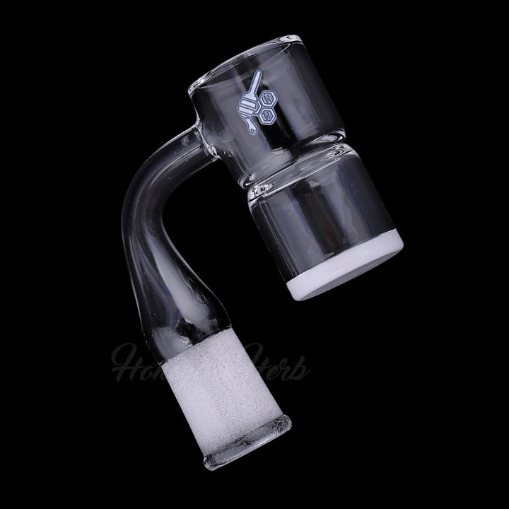 HONEY & MILK BEVEL SPLASH BUCKET QUARTZ BANGER - 90° DEGREE | YL - Headshop.com