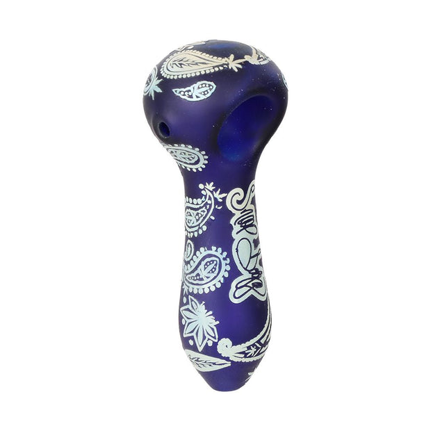 Dogg Lbs Engraved Hazely Glass Spoon Pipe - 4" / Colors Vary