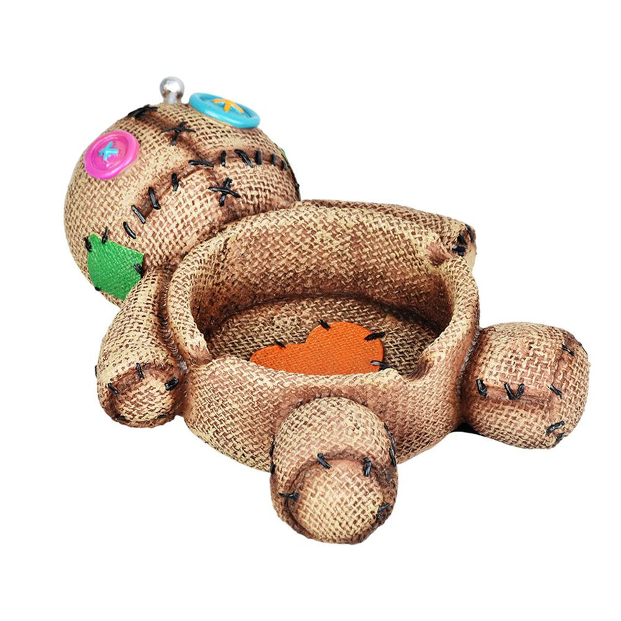 Sewn Canvas Doll Ceramic Ashtray - 3.5" - Headshop.com