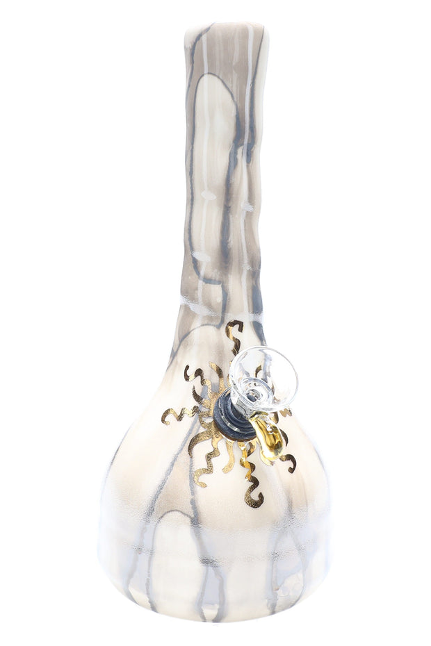 Ancient Creations 9″ Gold Sunburst Ceramic Beaker Bong