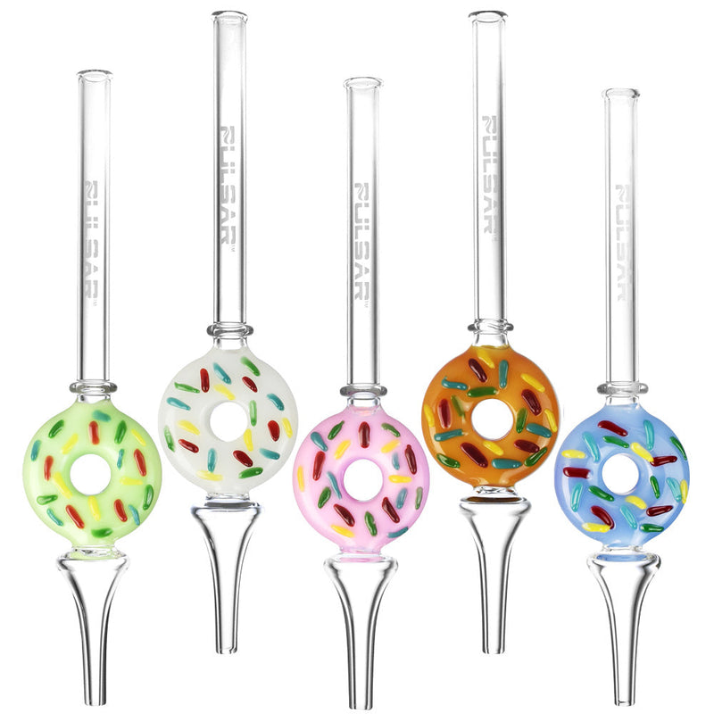 Pulsar Frosted Donut Dab Straw - 9" / Colors Vary - Headshop.com
