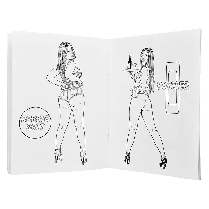 Wood Rocket Sexy Butts Adult Coloring Book - 8.5"x11" - Headshop.com