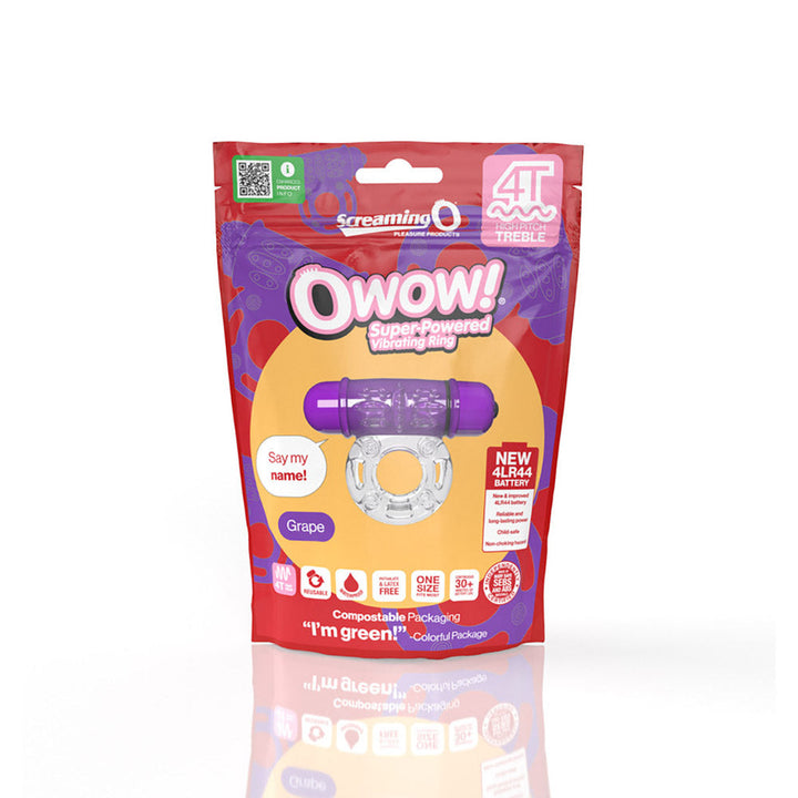 Screaming O 4T OWow Vibrating Cockring Grape - Headshop.com