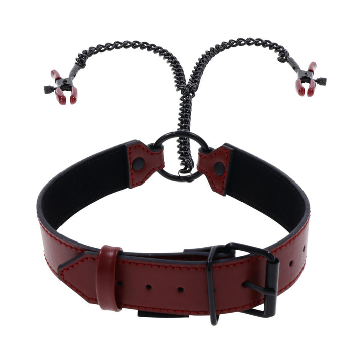 Sportsheets Saffron Collar with Nipple Clamps - Headshop.com