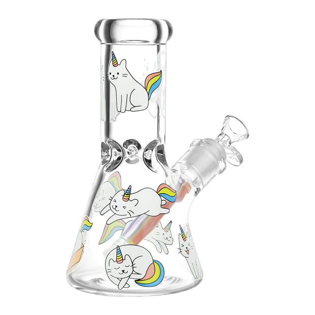 Pulsar Caticorns Design Glass Beaker Water Pipe - 8" / 14mm F - Headshop.com