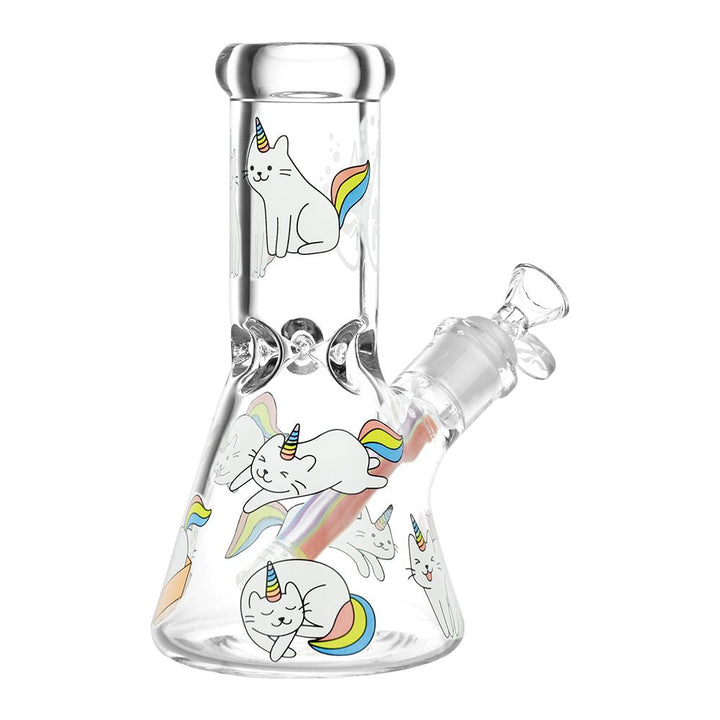 Pulsar Caticorns Design Glass Beaker Water Pipe - 8" / 14mm F - Headshop.com