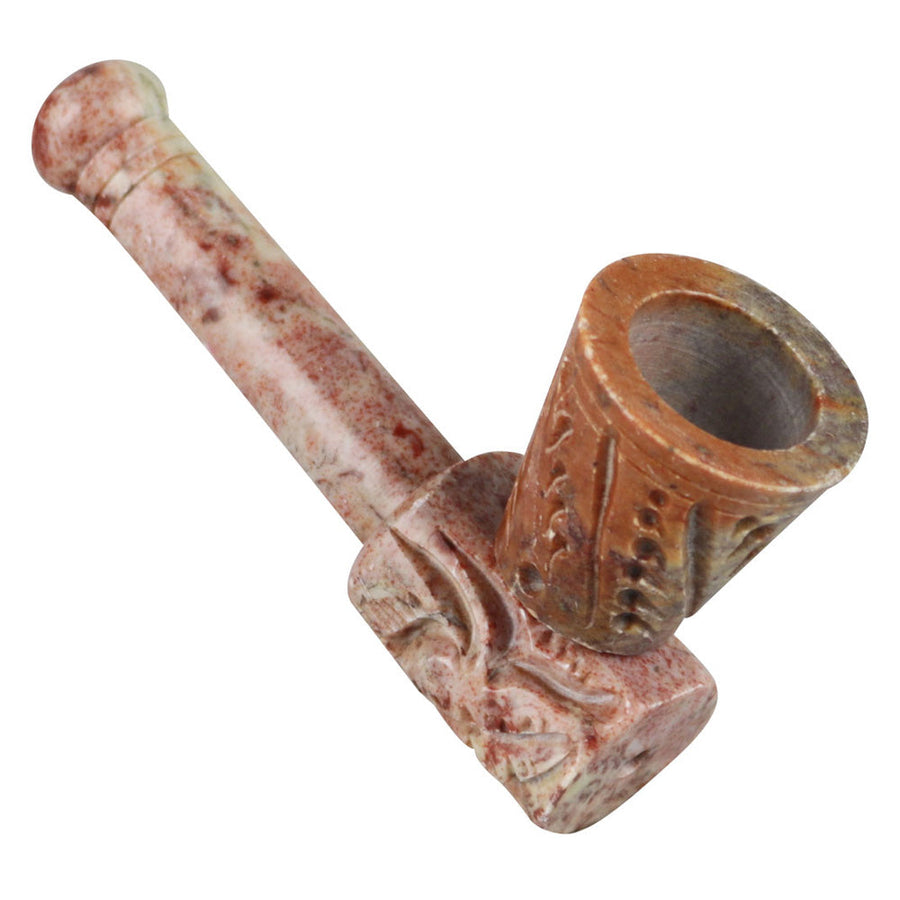 Carved Stone Hand Pipe - Headshop.com