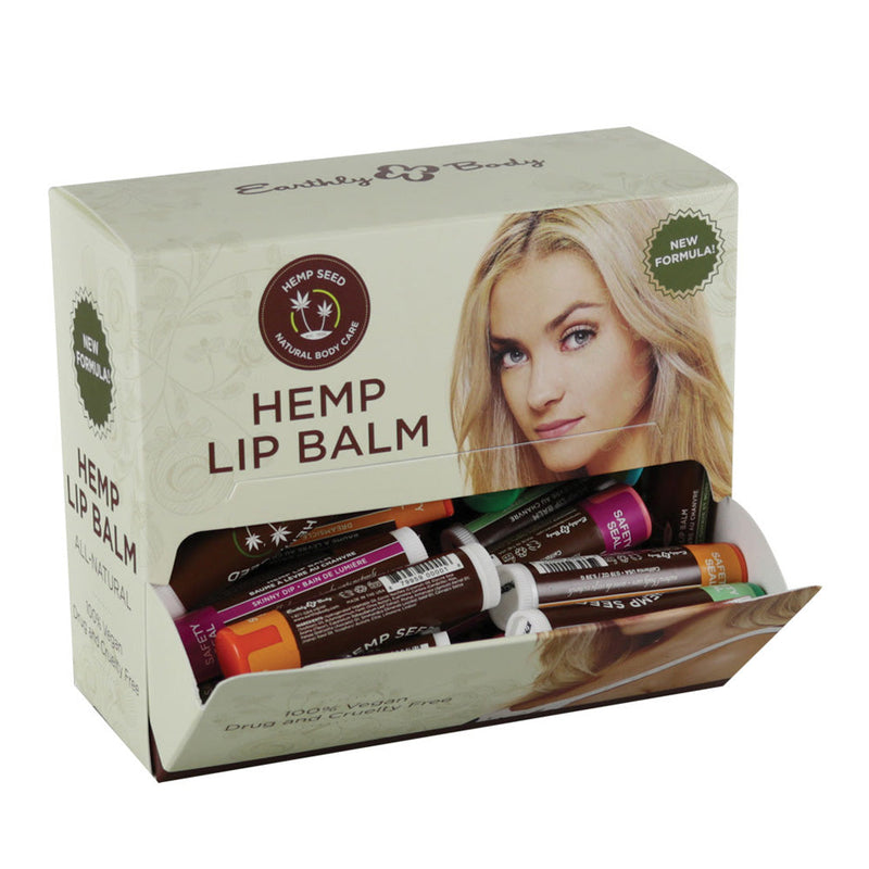 Earthly Body Hemp Lip Balm - 1oz / Assorted - 48PC DISPLAY - Headshop.com