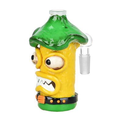 Shroom Monster Glass & Enamel Ash Catcher - 4.75" / 14mm M / 90D / Colors Vary - Headshop.com